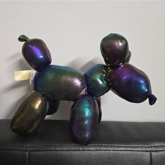 Iridescent Halloween Balloon Dog Plush Stuffed Animal 8” Long Cute - Picture 3 of 8